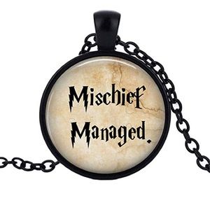 Mischief Managed Potter Black Necklace